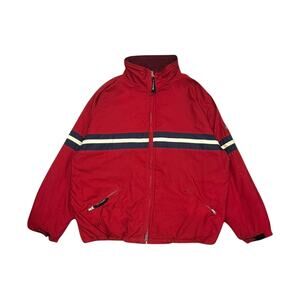 ★ Abercrombie & Fitch Vintage (80’s) Red Striped Windbreaker Jacket ★